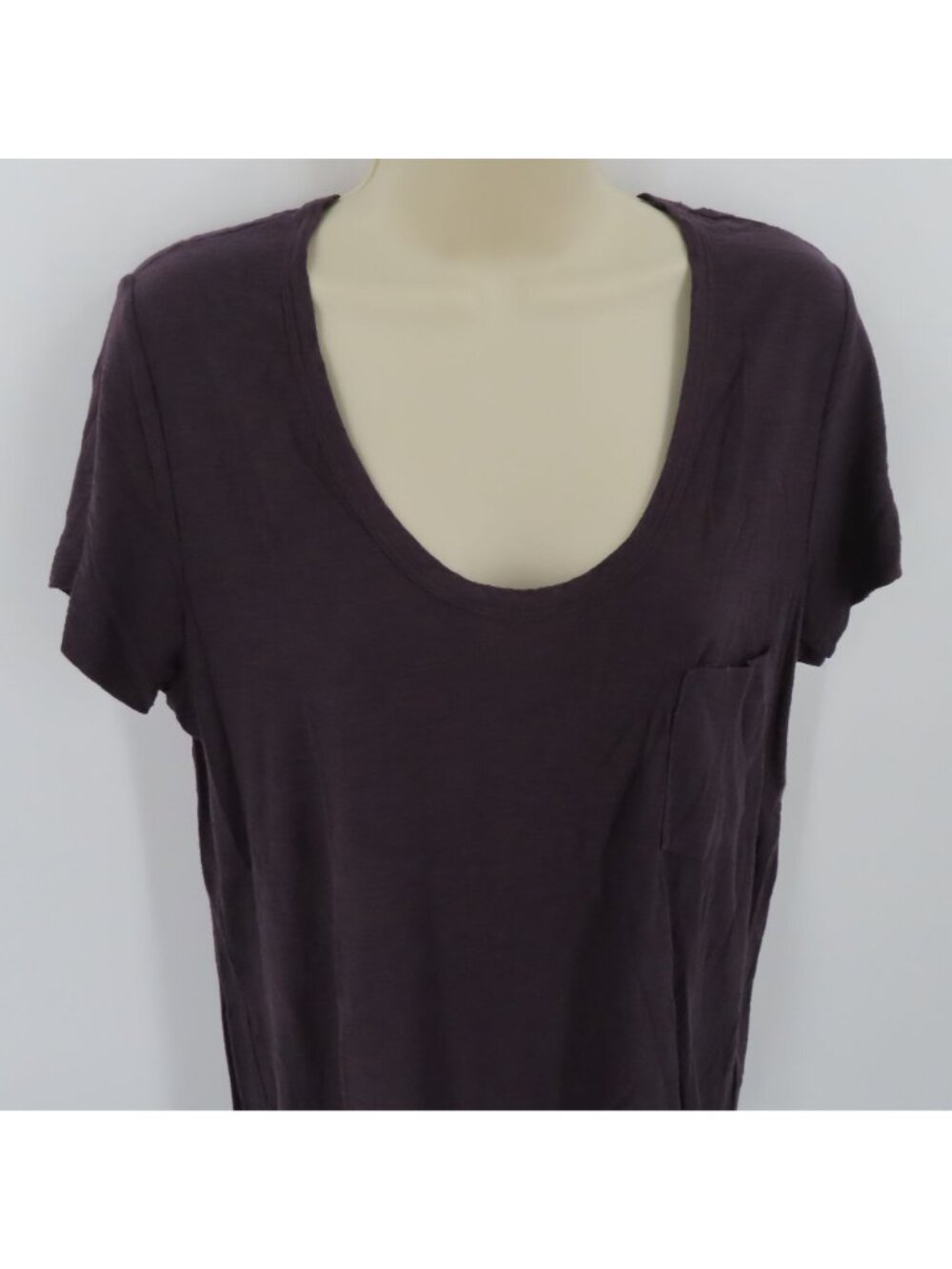 Standard James Perse Womens 3 Purple Gray Scoop Neck Burnout Tee T Shirt Top - Picture 2 of 9